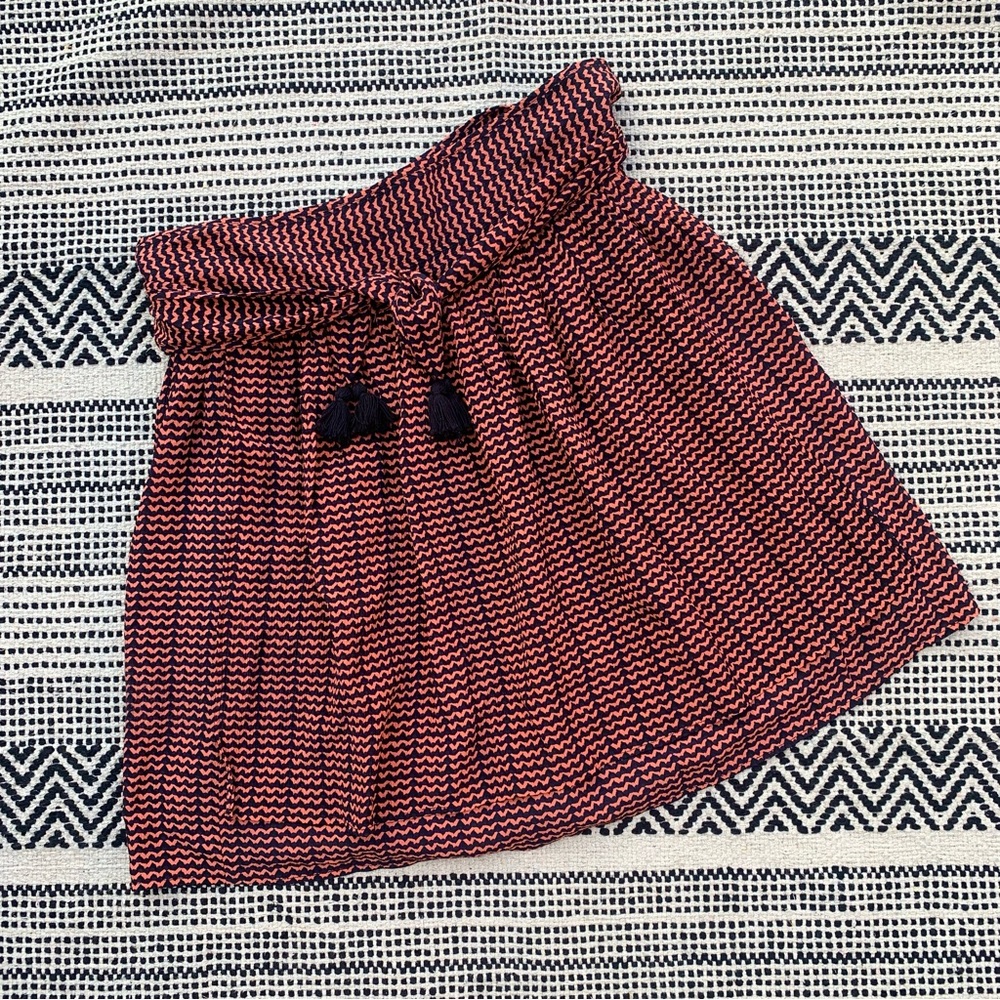Apiece Apart Silk Tie-Up Mini Skirt size 4